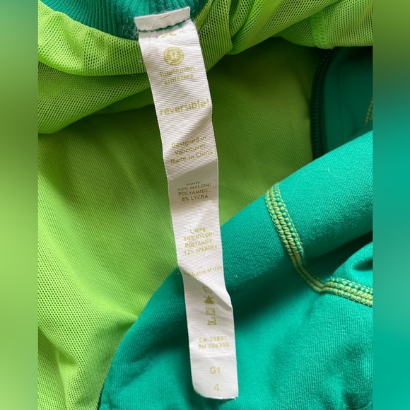 Women’s Lululemon Reversible Zip up Jacket Size 4 - Picture 6 of 6